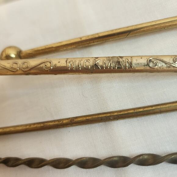 Lot of 5 Vintage Brass Candle Snuffers Mixed Styles India 12" Long Wick cutter - Picture 1 of 10